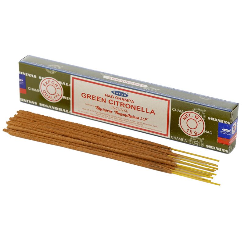 01356 gréng Citronella - Satya Nag Champa Räucherstäbchen