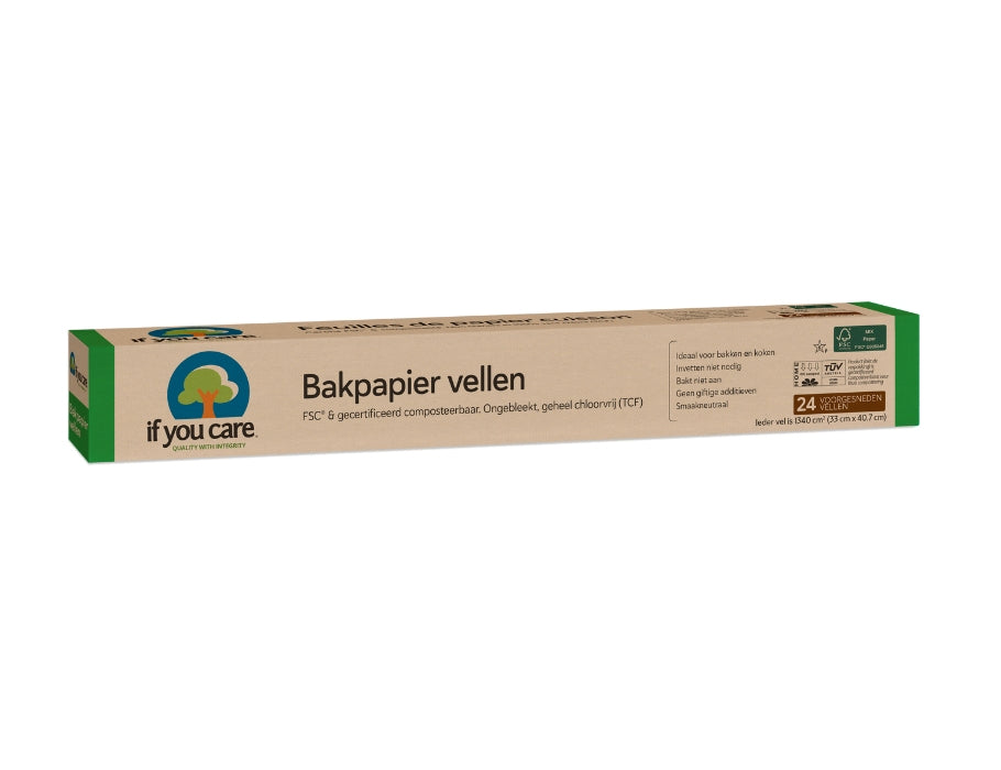 If you care baking paper fsc - loose sheets 33cm x 40cm - 24 pcs.