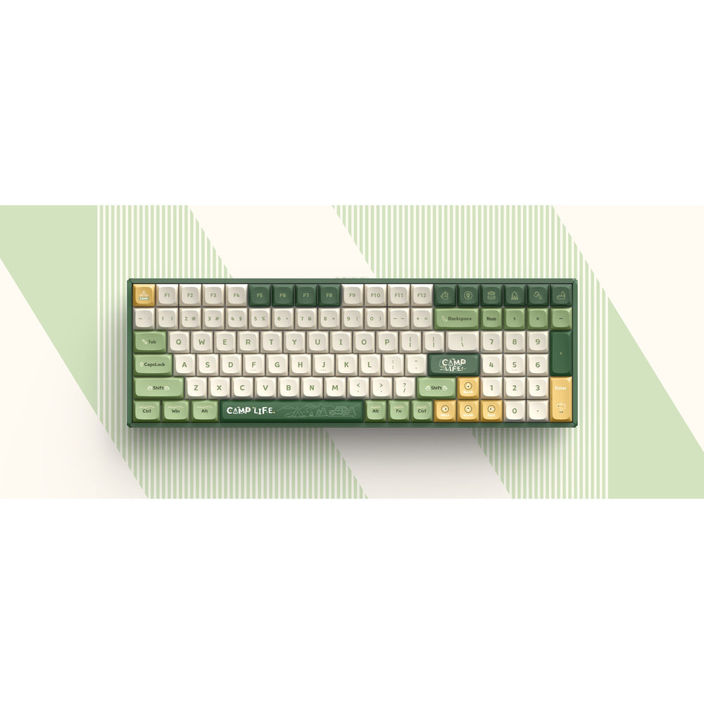 IqUNIX F97 Camping trådløs mekanisk tastatur