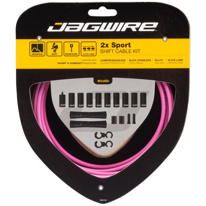 Jagwire 2x sport shift kit - pink