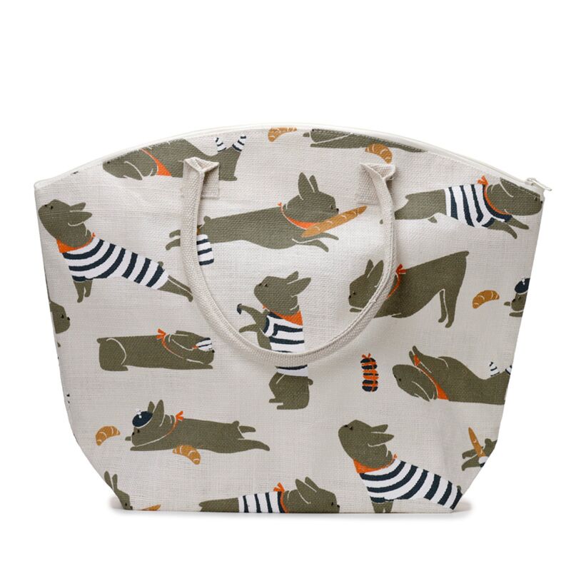 Bertrand de French Bulldog Jute Strandtasche
