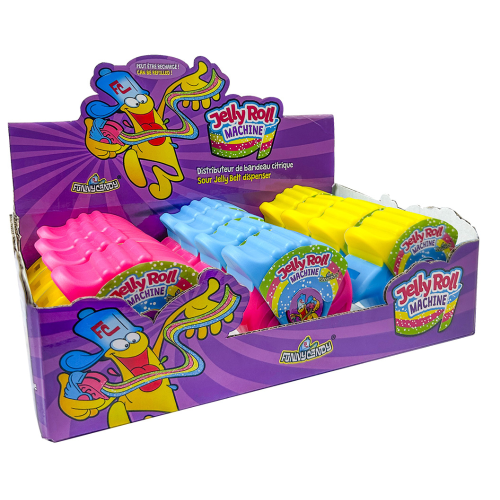 Funny candy jelly roll machine (12 pieces)