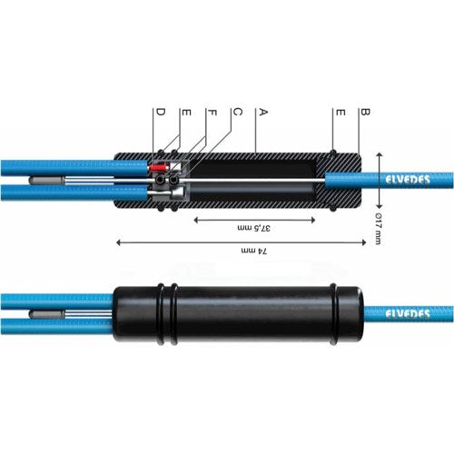 Conjunto universal de divisores de cabo ELVEDES com função opcional ABS (no mapa)
