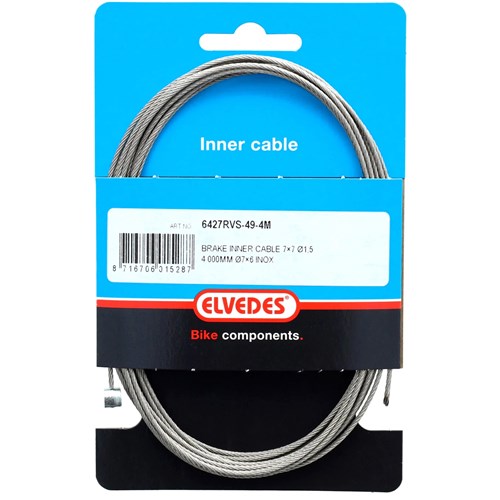 Elvedes bremse inderkabel weinmann 4000mm 49dr. rustfrit stål