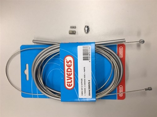 Kabel Elvedes 2 bradavky 2,35 m z nerezové oceli Silver 6444 39RVS-3