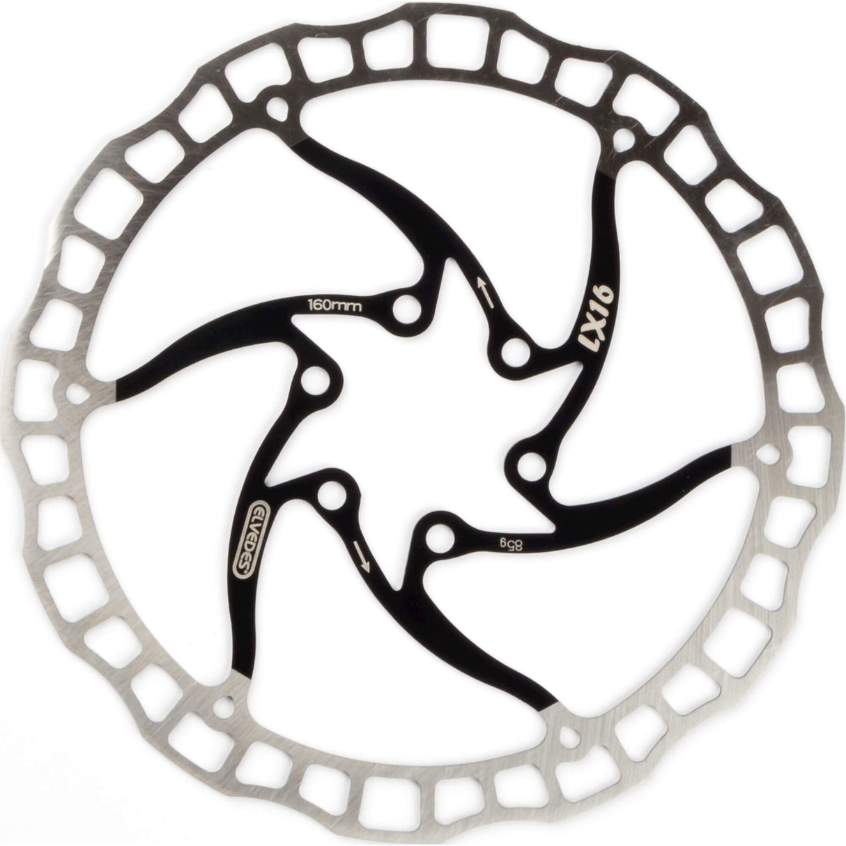 Elvedes Frein Disc LX16 One Piece 160 mm noir