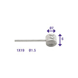 Elvedes REM Binnenkabel 2250mm galvanized Ø1.5mm T-Nippel (on map)