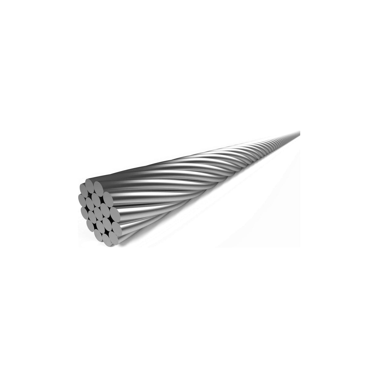 Elvedes inner cable 2250 mm 1 x 19 wire galvanized ø1.25 with n-nipple ø4×4 + tø5×3 (per piece) - silver