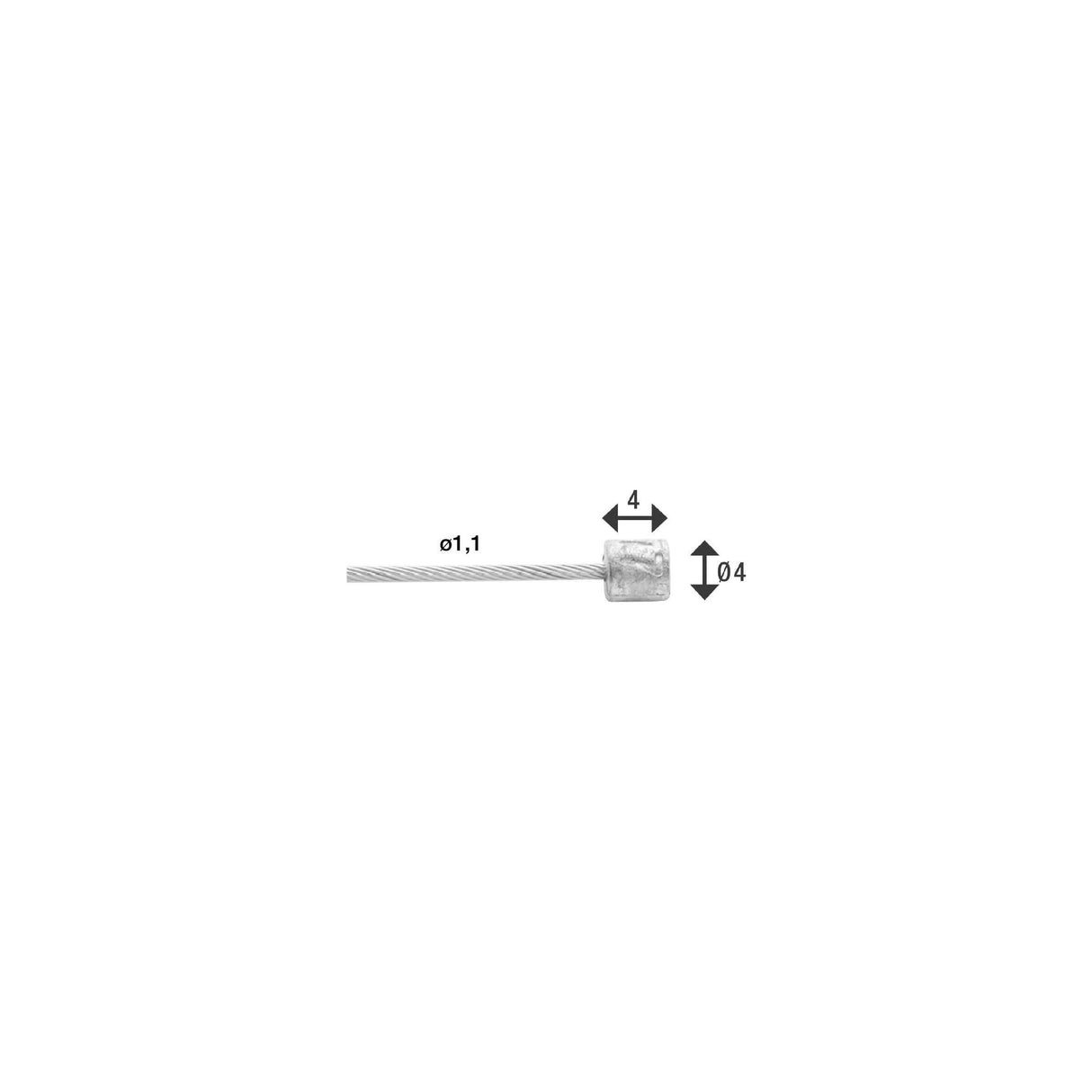 Elvedes inner cable stainless steel 49dr nipple 4x4 box (50)