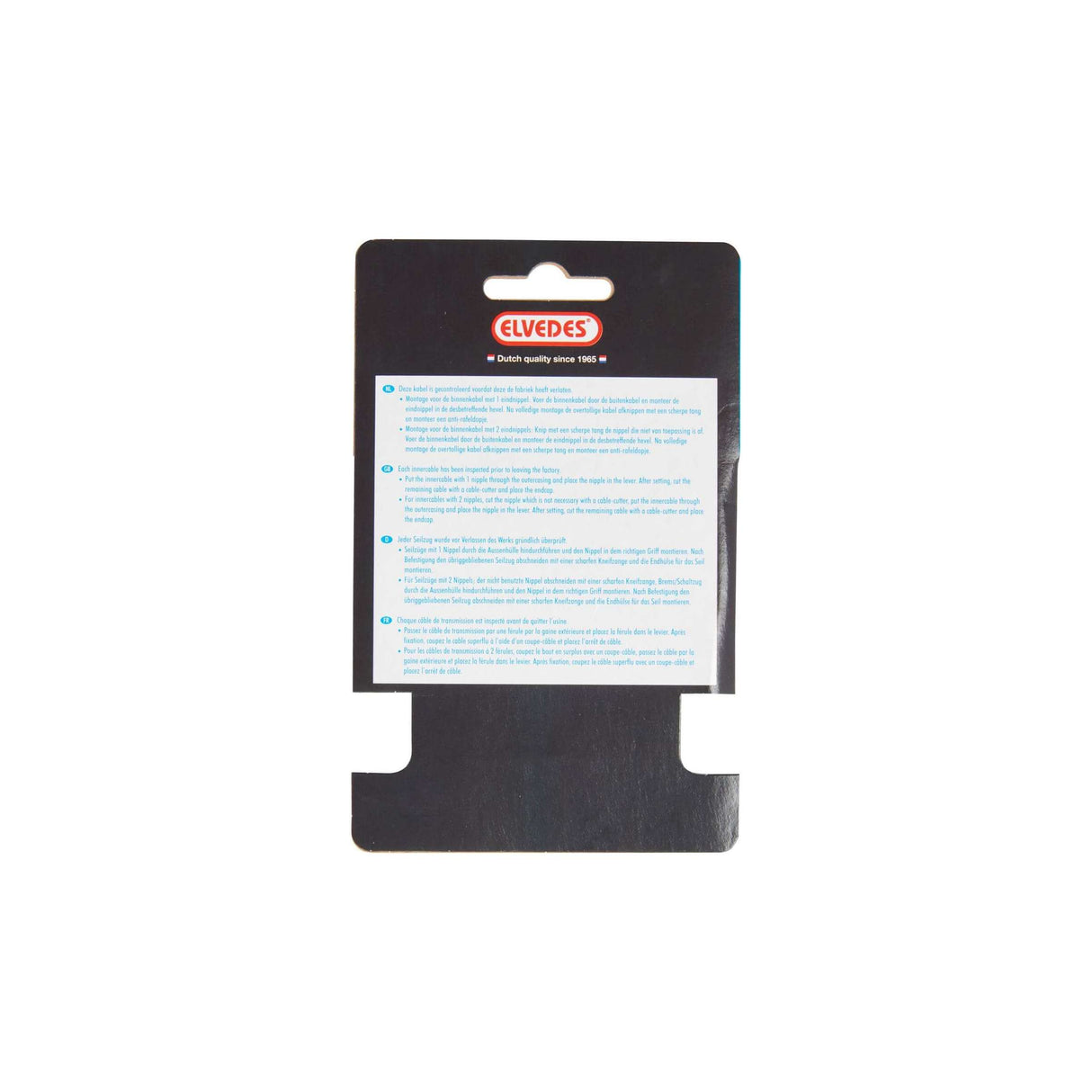 Elvedes 2250mm stainless steel Slick Ø1.1mm N-nipple inner cable (on card)