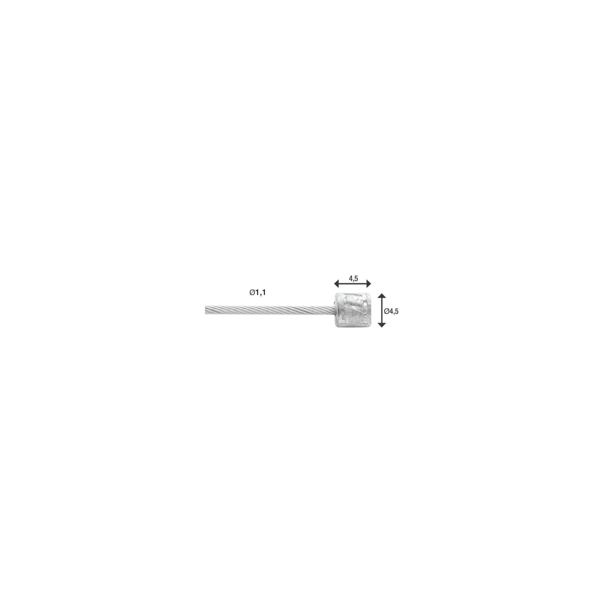 Převodovatelný kabel Shimano 2,25 m 1,1 mm 6472 stříbro