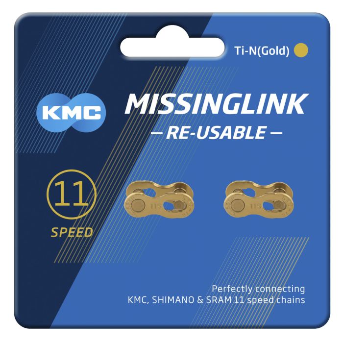 KMC MISSING LINK 11R Ti-N Gold 5.2mm - Zilver