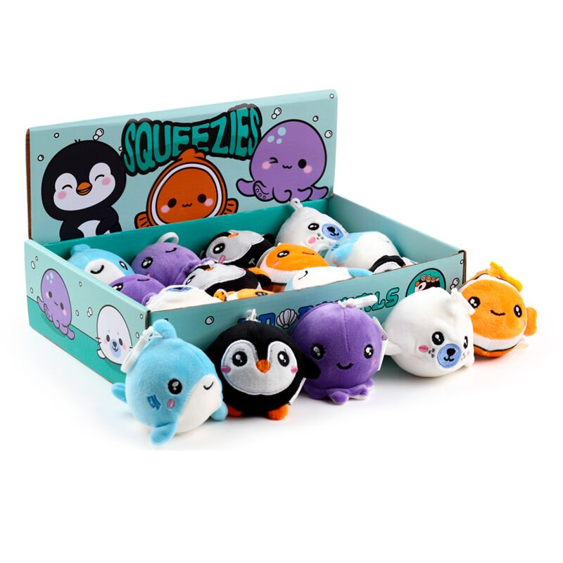 Adoramals Squeezies Squeeze hračky mořská zvířata klíčová prsten