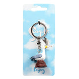 Seagull Buoy Zeemeeuw on rope key ring