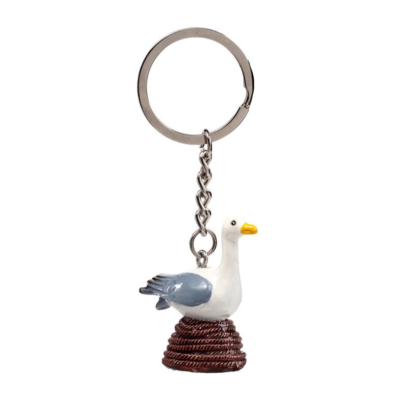 Seagull Buoy Zeemeeuw on rope key ring