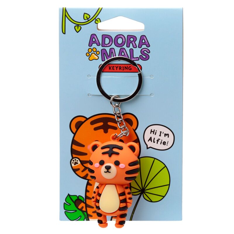 Alfie de Tiger Adoramals 3d PVC Key Ring