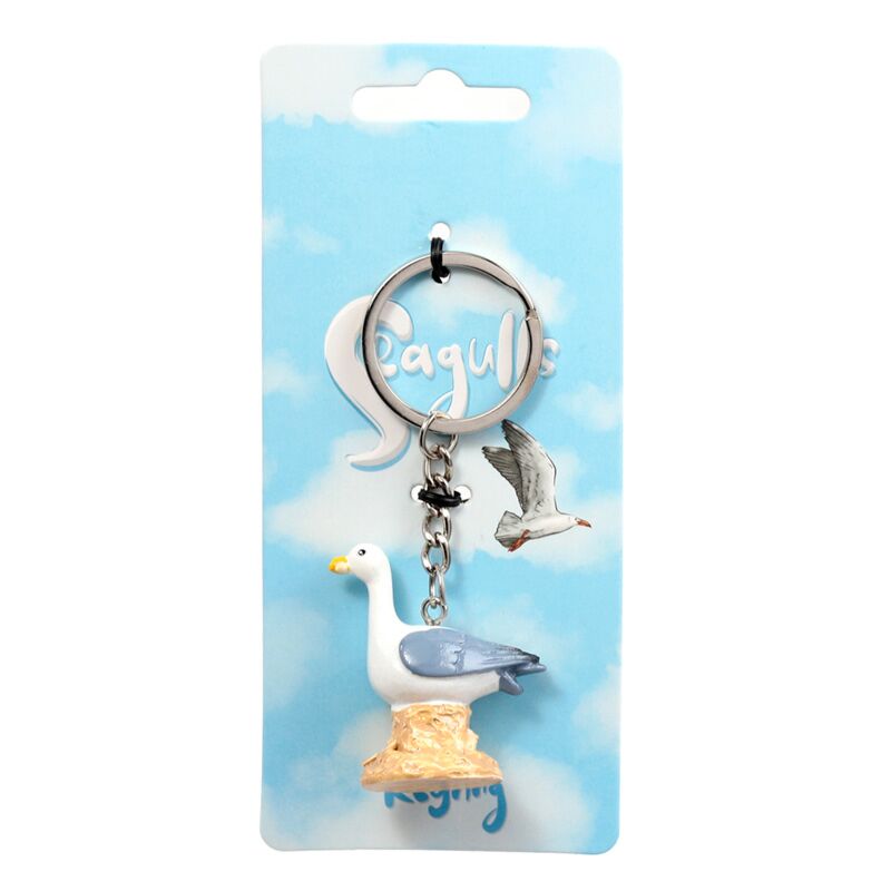 Seagull Buoy Zeemeeuw on Rock Keychain