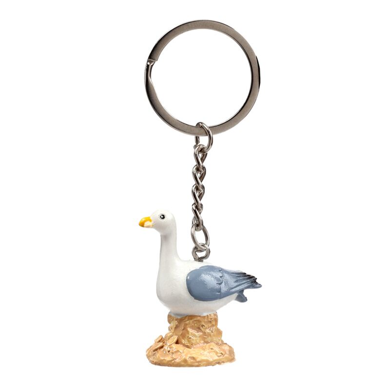 Seagull Buoy Zeemeeuw on Rock Keychain