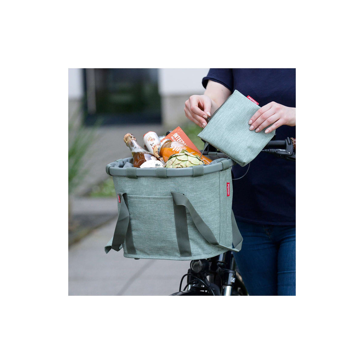 Klickfix basket bag 15l twist sage green