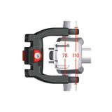 Newloxs Starther Holder Klickfix E-Bike Ø22-26mm -siirto + lukko
