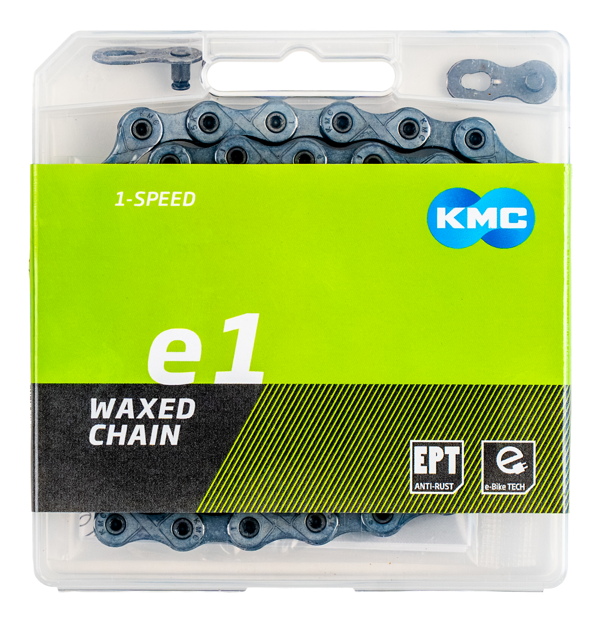KMC Chain e1 EPT 110L Single Speed Waxed Silver