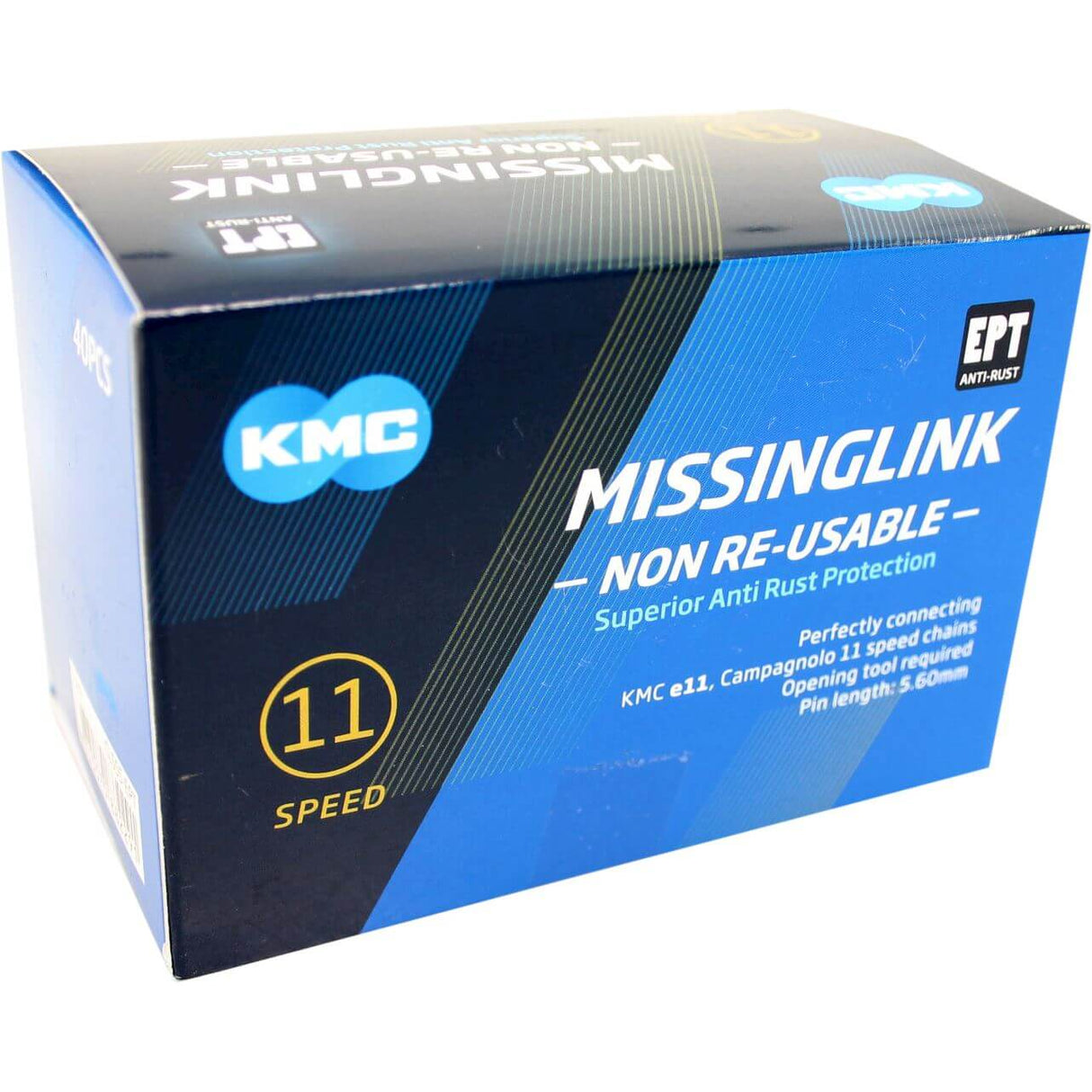 KMC Missinglink 11 NOPT Silver - Lock de cadeia de bicicletas 11 de velocidade, 5,65 mm - prata