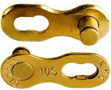 KMC bicycle chain Missing Link 10r Gold 5.88mm