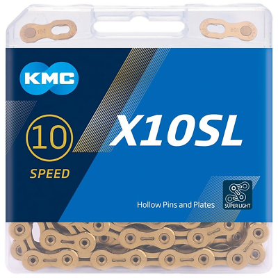 KMC X10SL-Ti-N Gold Super Light 114links (5.88mm)