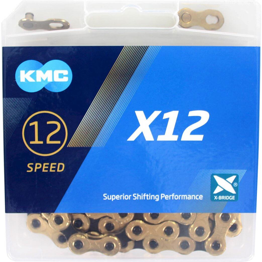 KMC Rower Chain x12 Ti-N Gold Black 126 Schakels