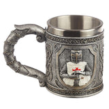 Decorative medieval knight drinking cup