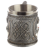 Decorative medieval knight drinking cup