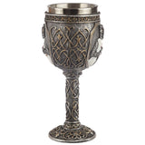 Decorative medieval knight crusader chalice