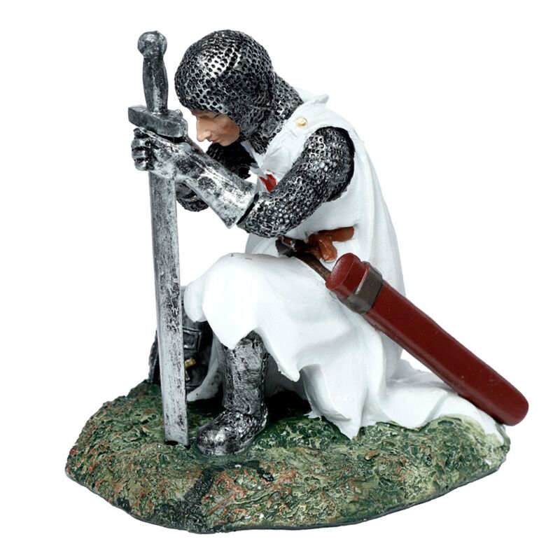 Protector of the kingdom knielende middeleeuwse ridder