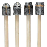 Medieval knight pencil with helmet top