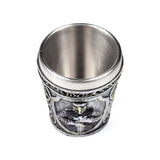 Copo de shot de cavaleiro negro medieval