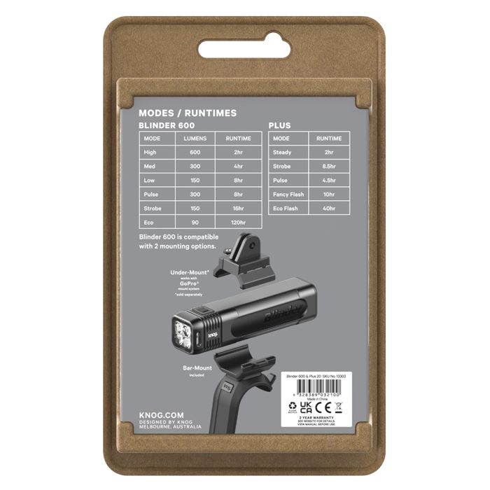 Knog blinder pro 600 plus rear - black