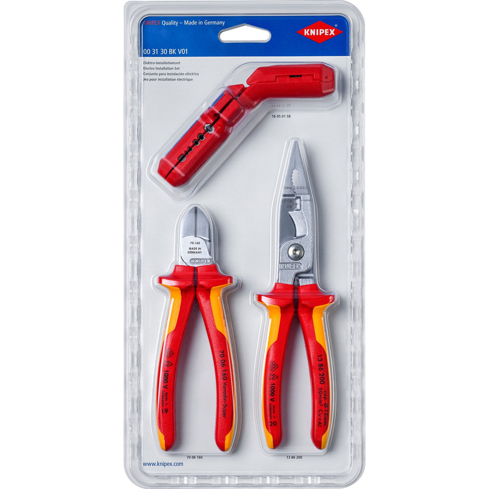 KNIPEX 00 31 30 BK V01 Set di installazione Elektro