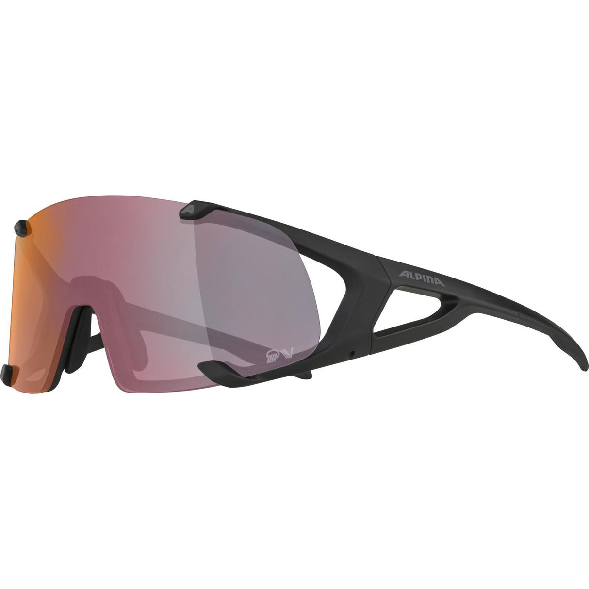 Olympiska sportkläder Alpina Sports Sports Glasses Hawkeye QV Mat Black