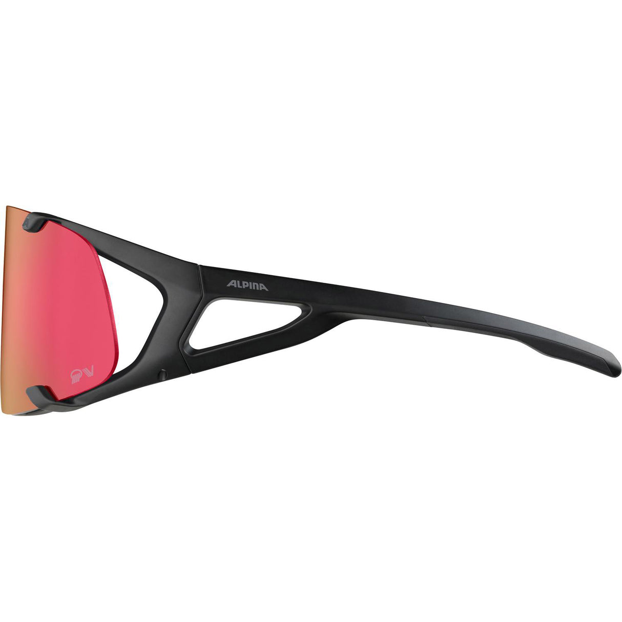 Olympiska sportkläder Alpina Sports Sports Glasses Hawkeye QV Mat Black