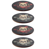 Skull Rose Set 4 Coasters
