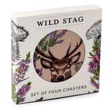 Wild hert set 4 onderzetters