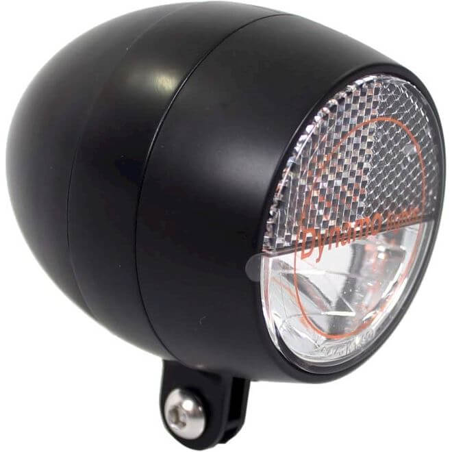 Cortina headlight Amsterdam on off dynamo oem black