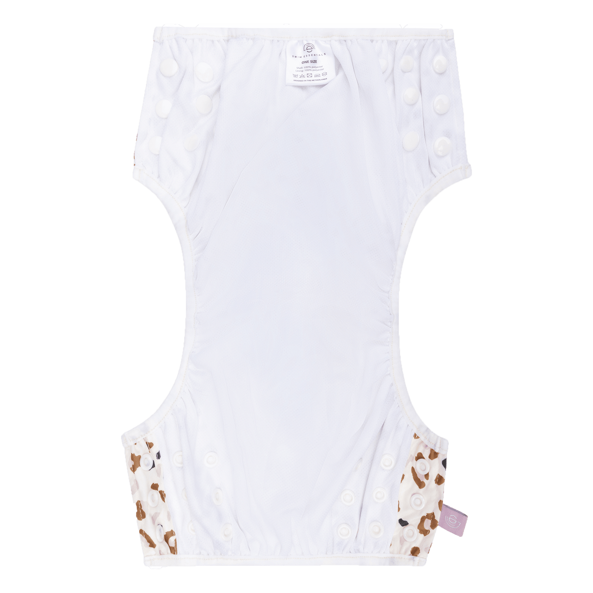Leopard | khaki washable swim diaper