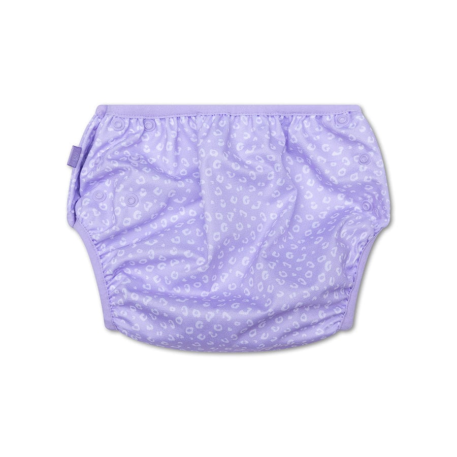 Leopard | purple washable swim diaper