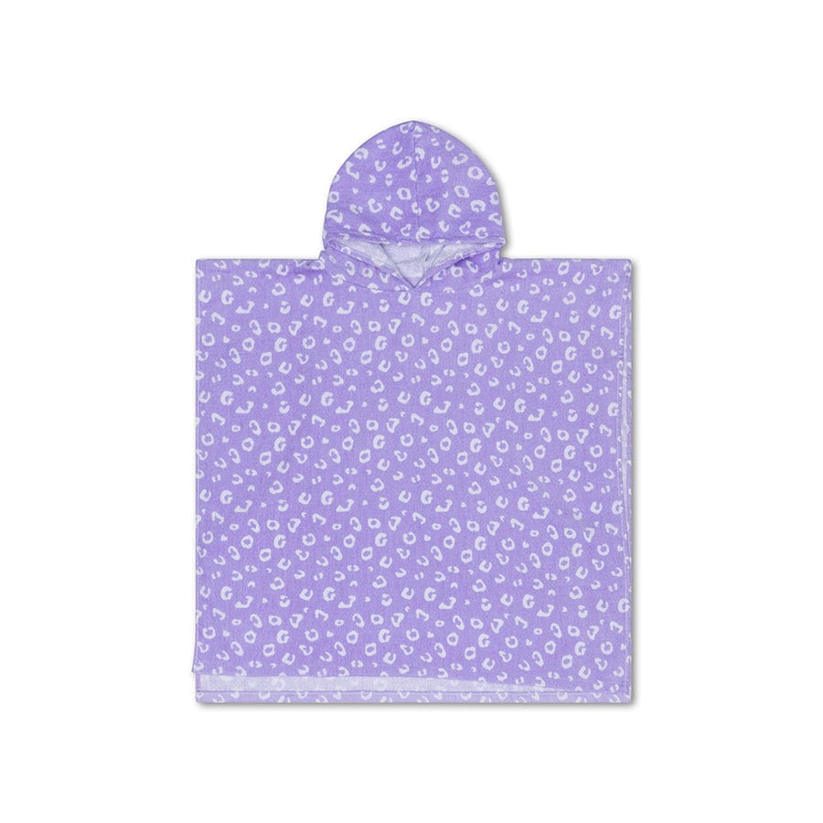Leopard | lilac beach poncho 65 x 65 cm