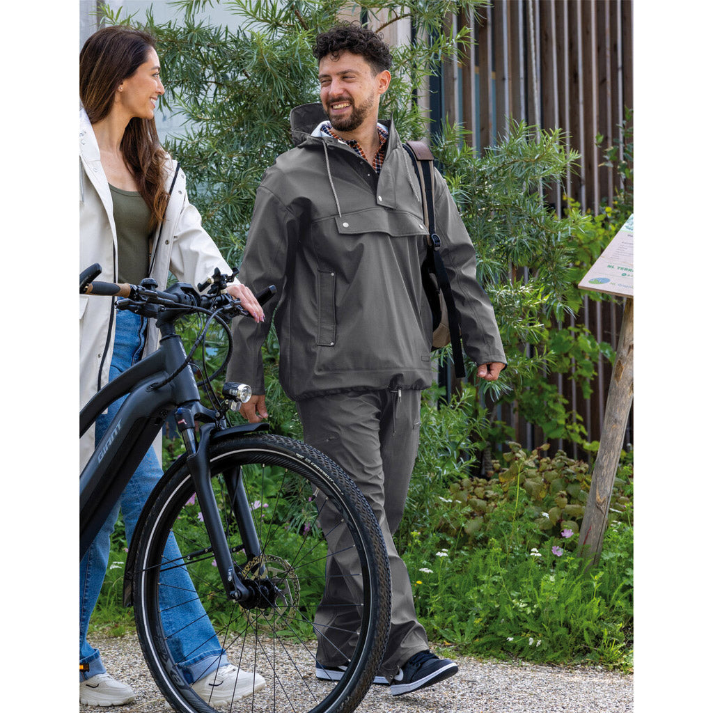 Mirage Raincoat Précipitant la veste fermée Taille l Fabriquée à partir de pylosester Soft Touch Earl Grey
