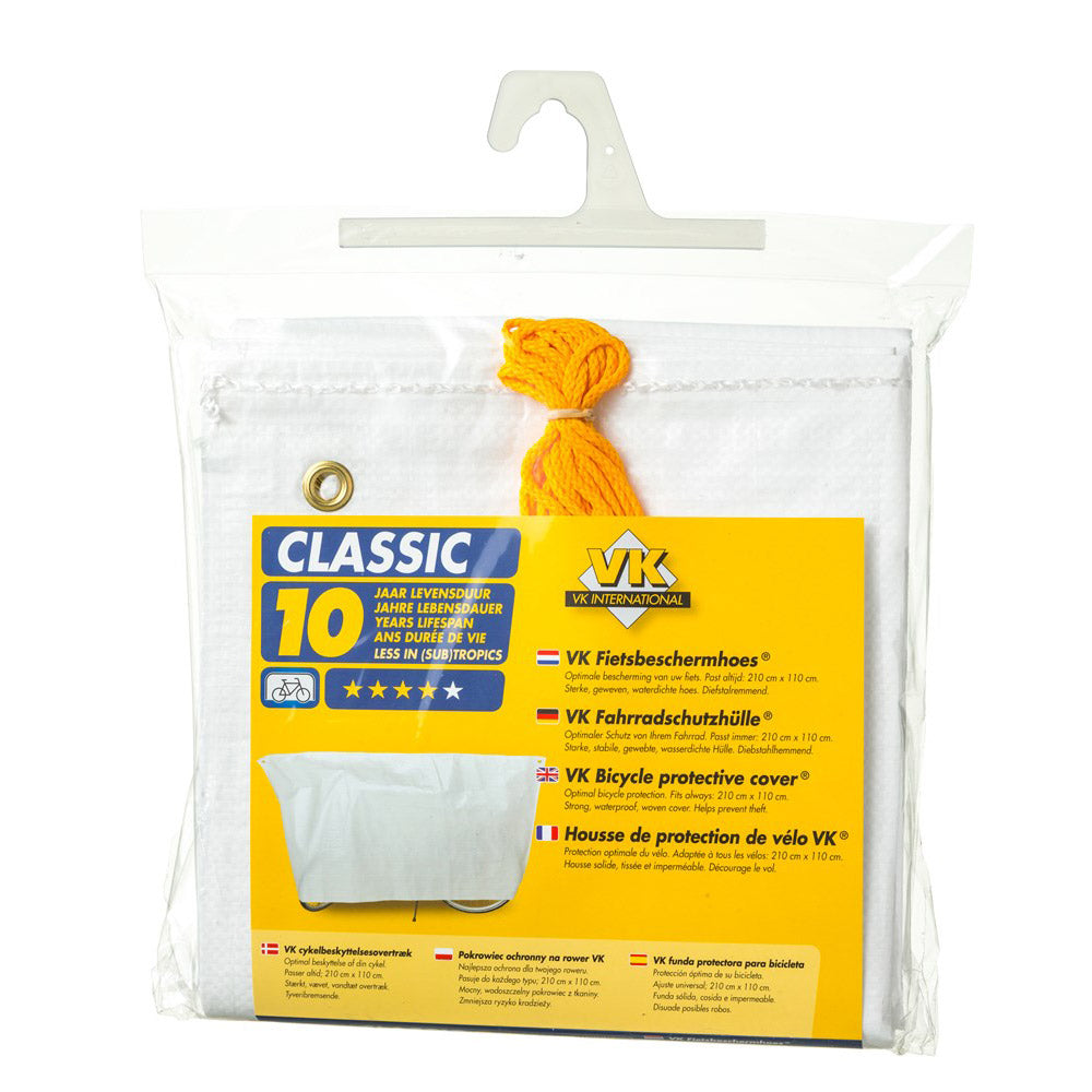 VK Bicycle Protection Cover (2) Branco clássico com anéis