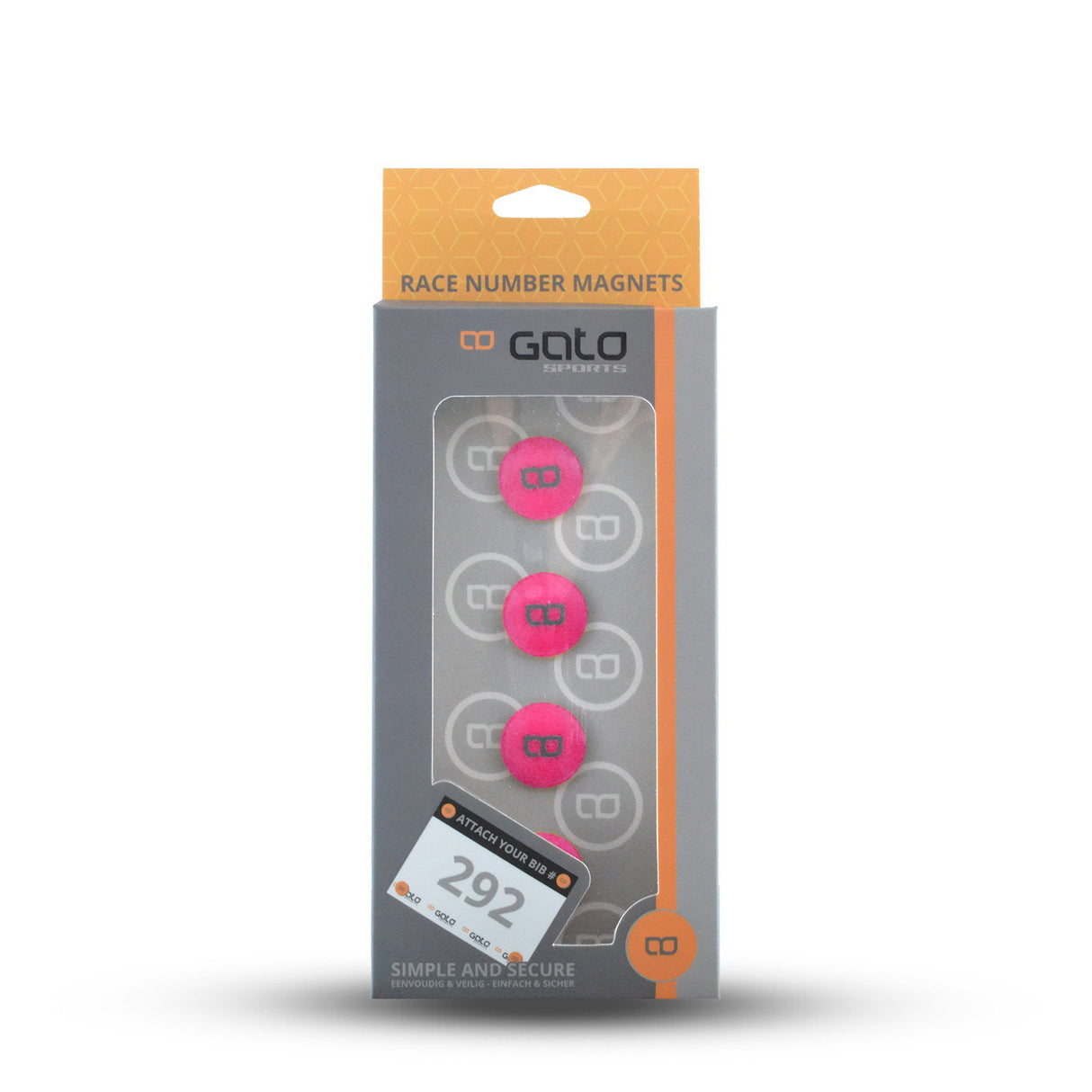 Outwet Gato Magnet per numeri di corsa rosa (4st)