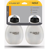 Outwet gato drinking bottles set 2 pieces 200ml black transparent