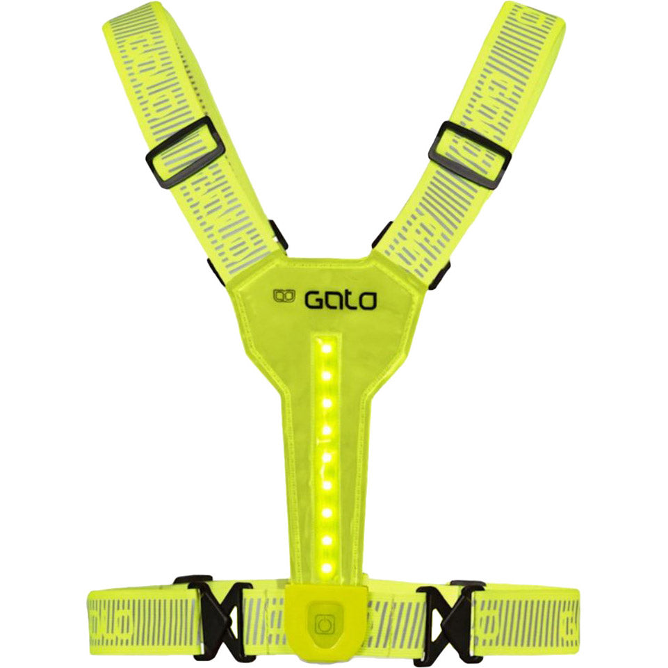 Outwet gato vest ultra led usb one size neon geel